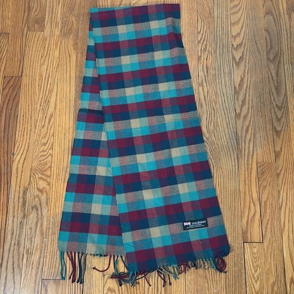 Made in Scotland 100% cashmere scarf‎ Unisex plaid colorful fringe - Picture 2 of 4